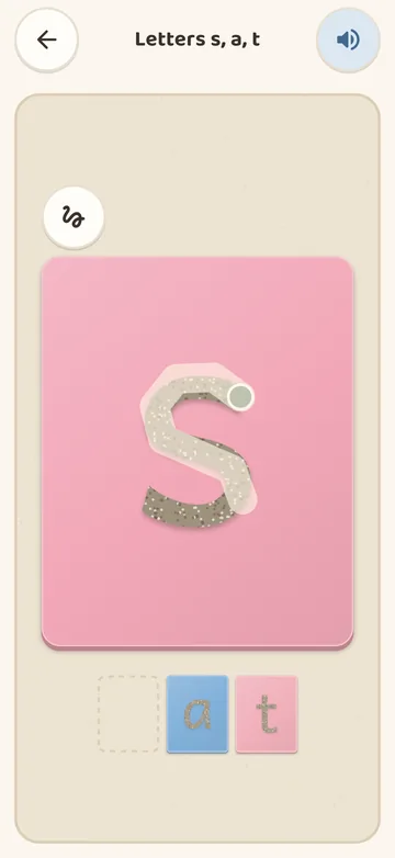 Trace sandpaper letters, then read