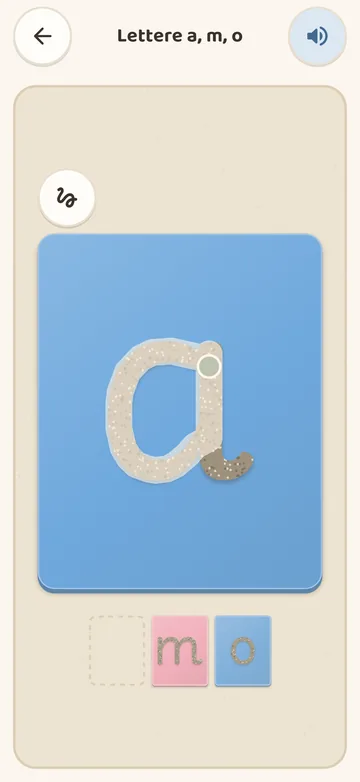 Traccia le lettere smerigliate e leggi